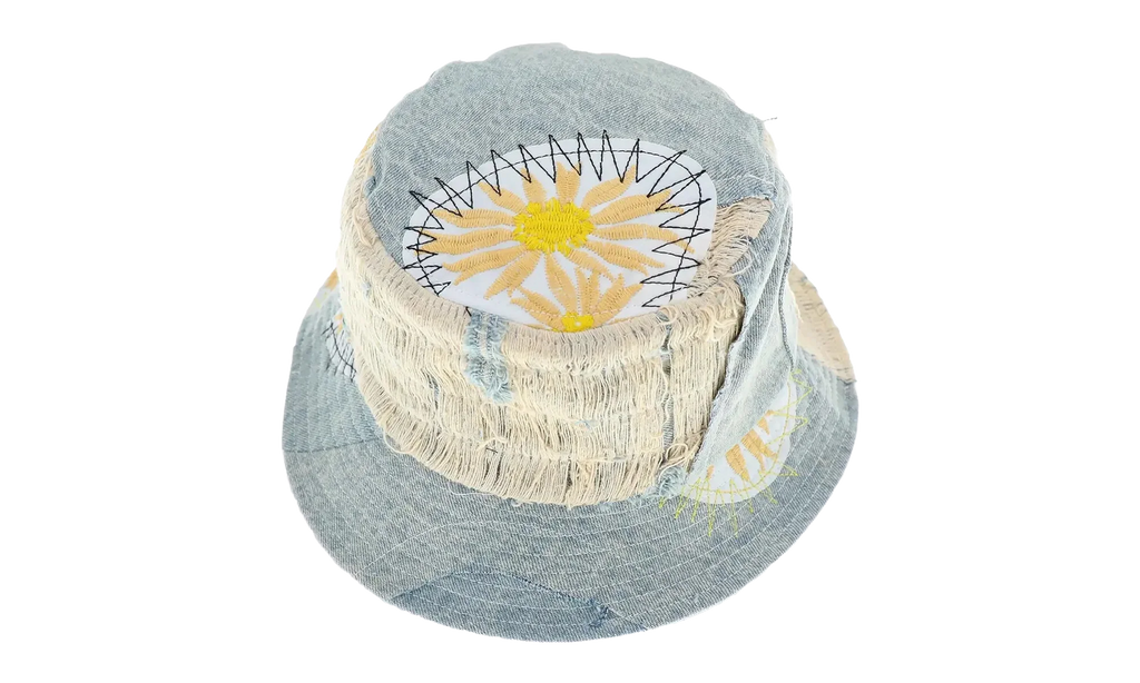 Blue Daisy Upcycled Bucket Hat "Blue" 2637 1SS220703DUBH SKY