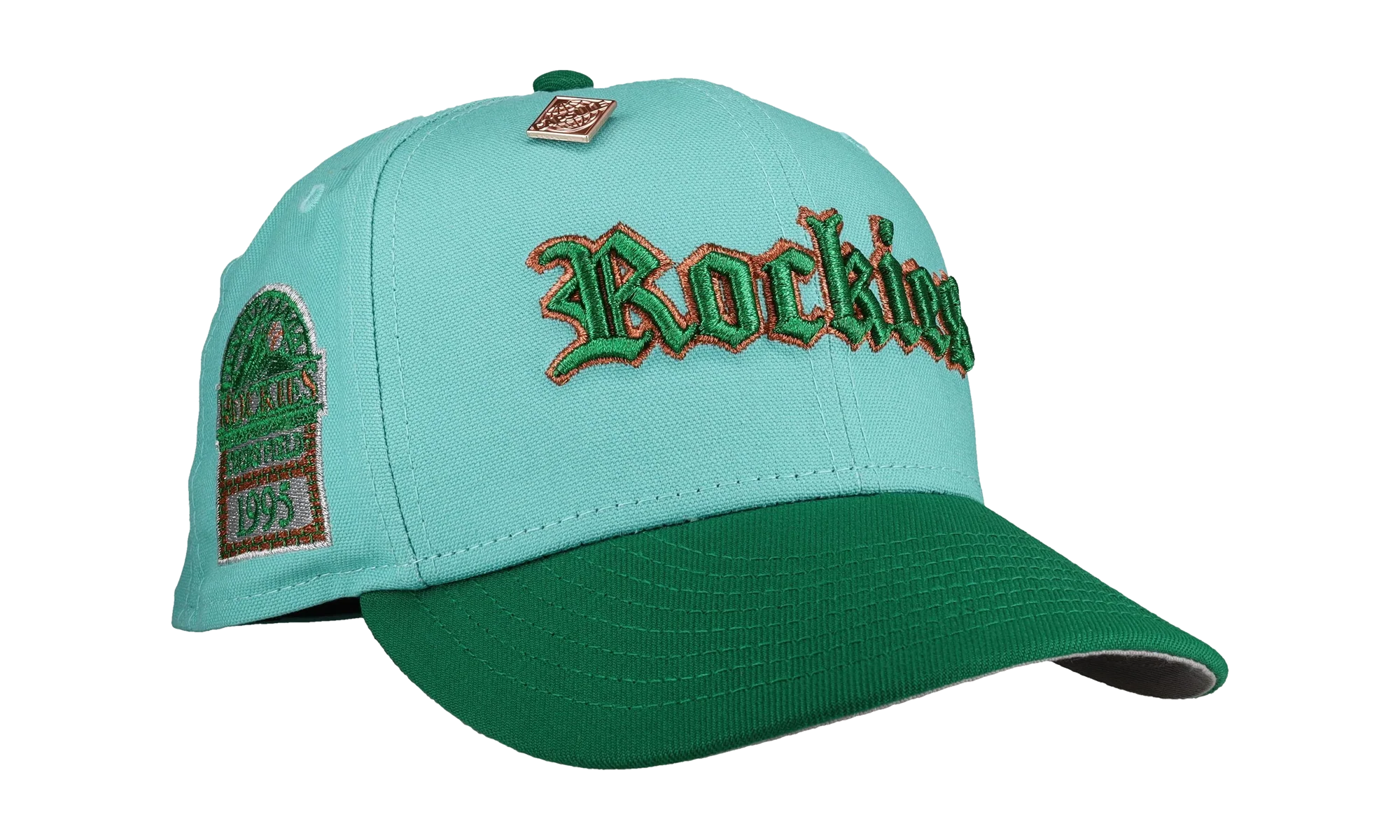 59FIFTY Colorado Rockies Old English Script Fitted Hat "Teal / Green" NE104