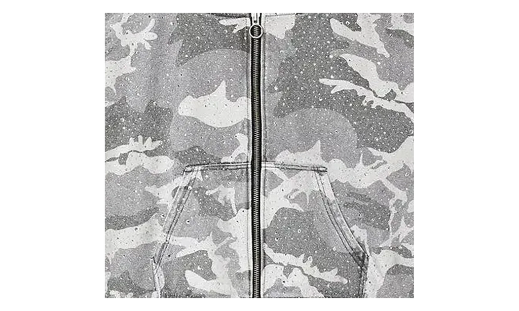 Winter Crystal Camo Work Jacket "Washed White Camo" VAL166