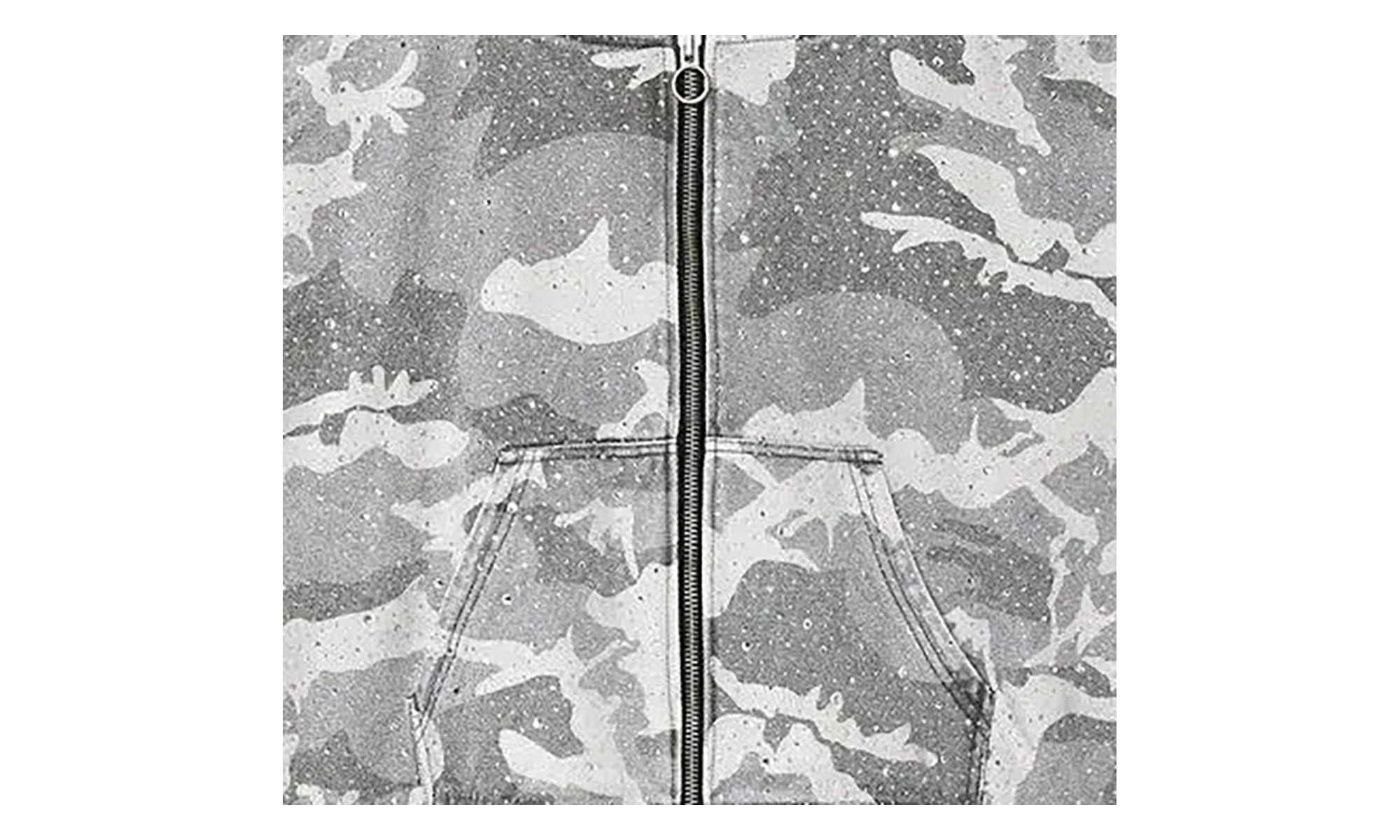 Winter Crystal Camo Work Jacket "Washed White Camo" VAL166