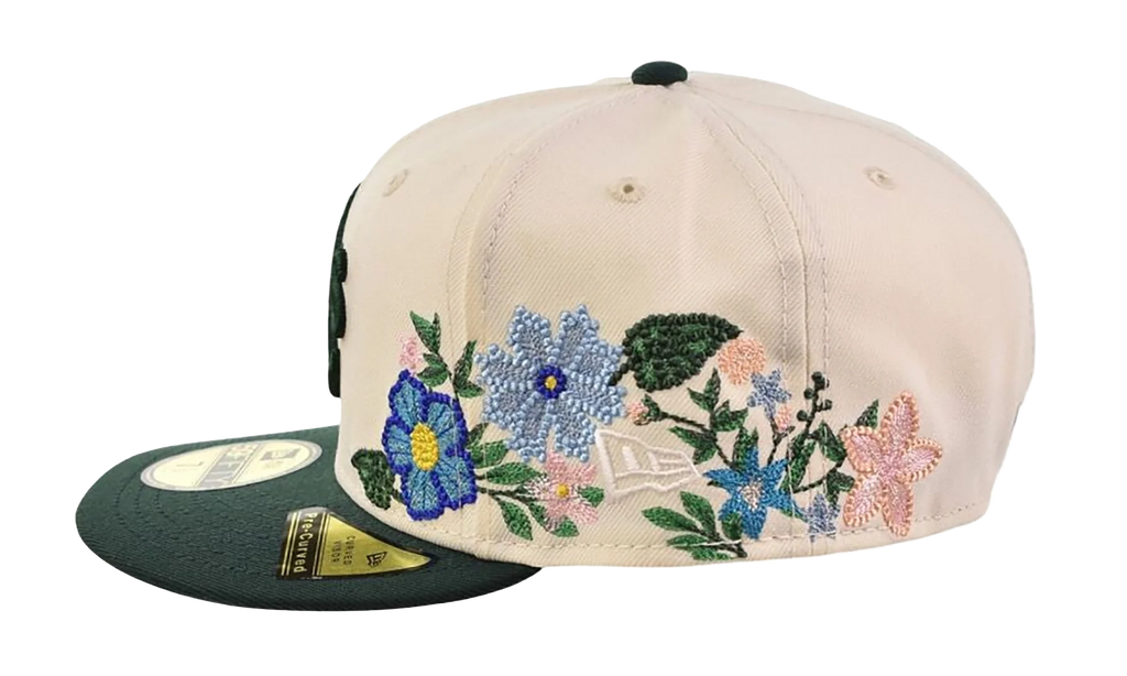 59FIFTY Oakland Athletics Tonal Florals Fitted Hat "Chrome White" 60668973