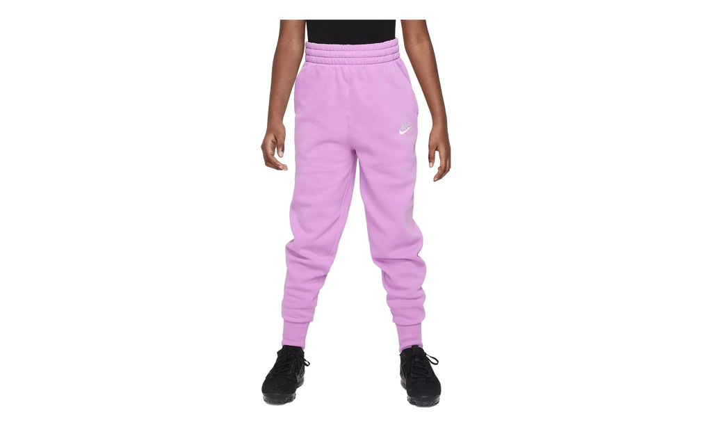 Sportswear Club Fleece Girls' High-waisted Fitted Pants GS "Rush Fuchsia / Rush Fuchsia / White" FD2921 532