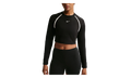 Sportswear Tight Long-Sleeve Cropped Top WMNS "Black / Black / Chalk / Chalk" IF0338 010