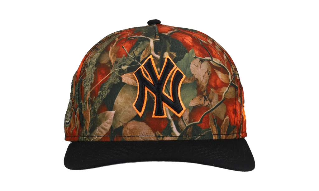 9FIFTY New York Yankees 100th Anniversary A Frame Snapback Hat "Leaves / Orange" NE290
