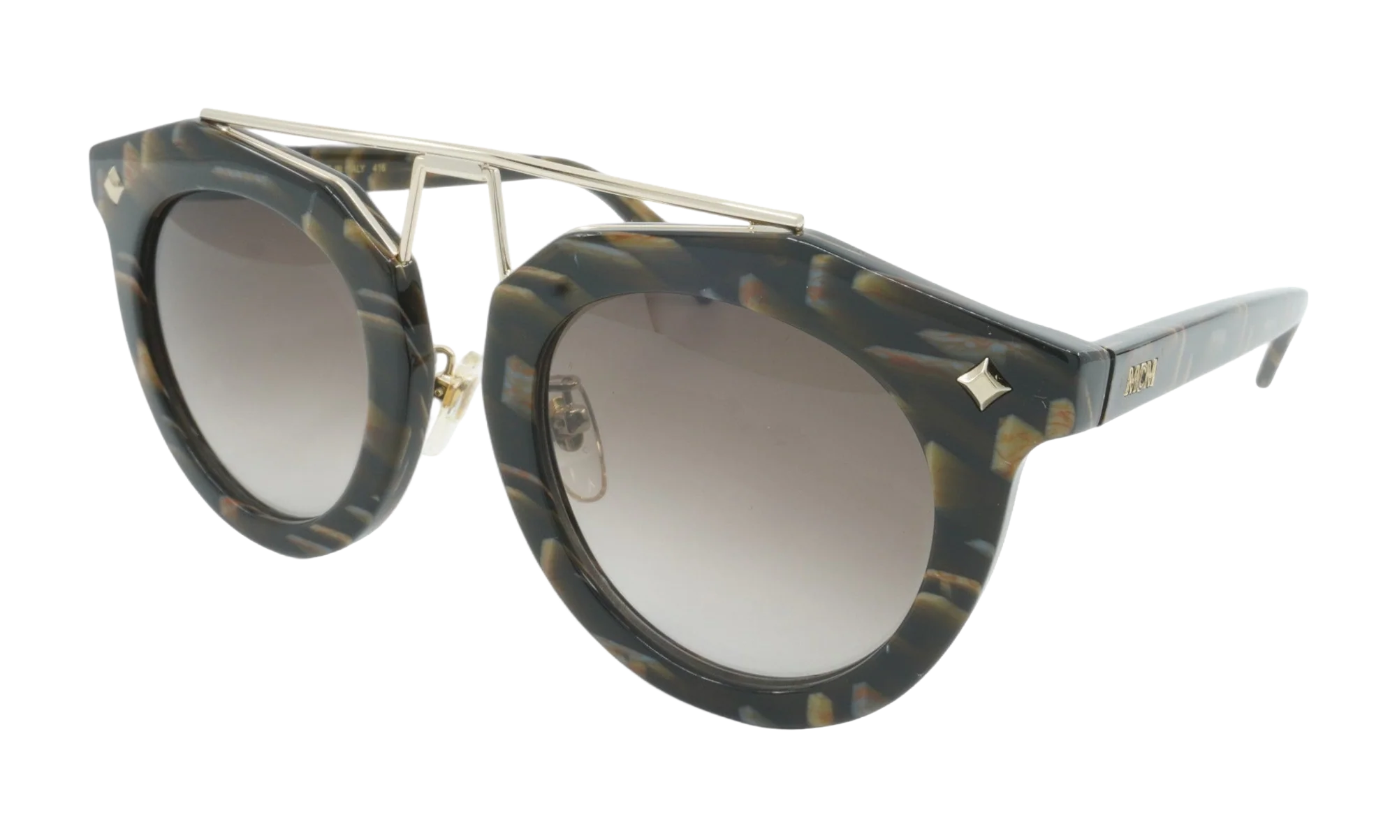 Cat Eye Sunglasses "Striped Khaki" MCM636SK-320
