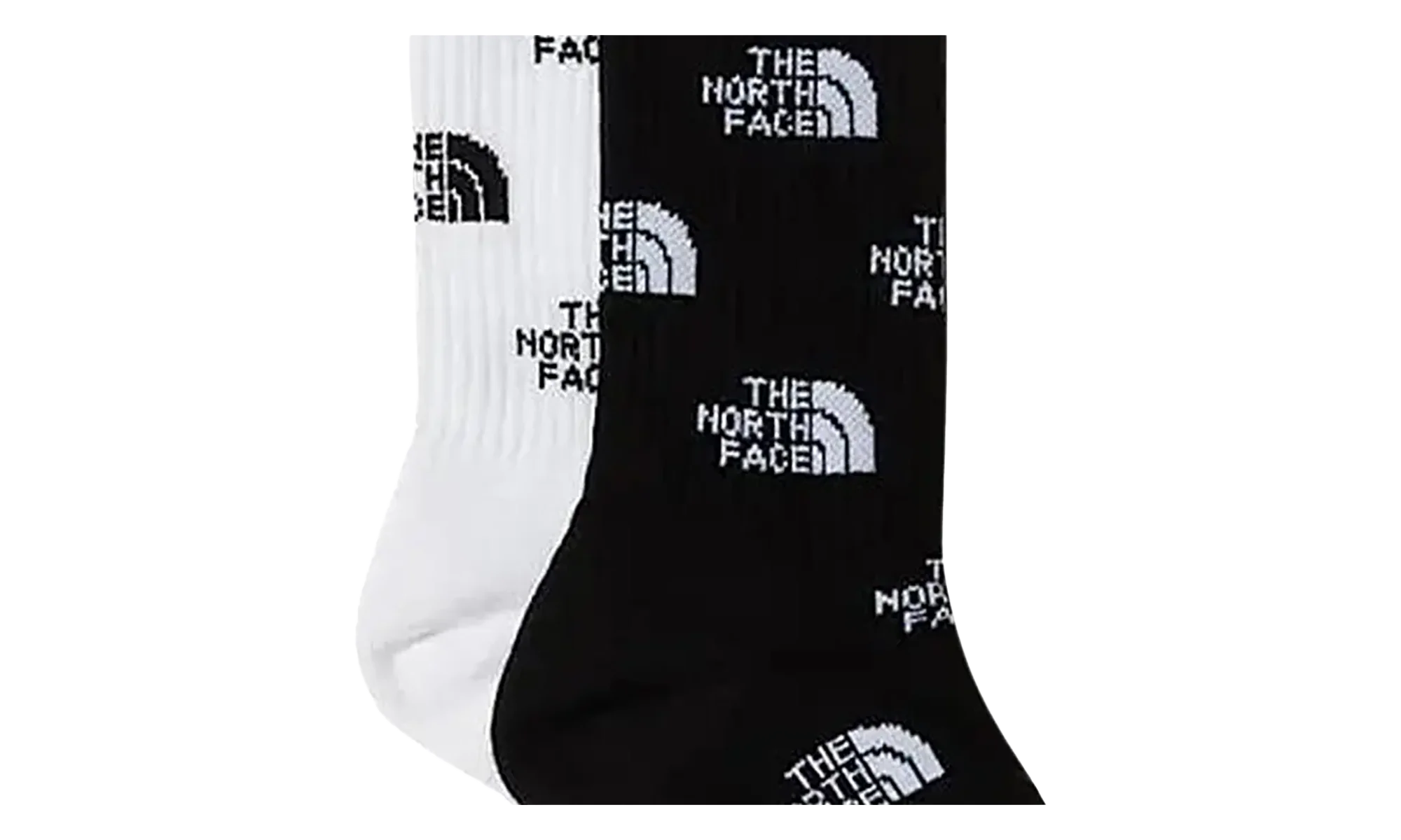 Everyday Crew Socks Logo (2 Pairs) "TNF Black / TNF White" NF0A8BRBKY4