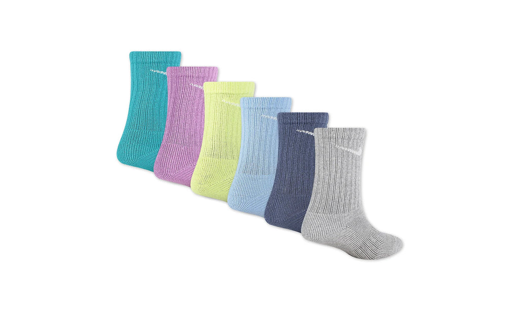 Dri-FIT Performance Basics Crew Socks (6 Pairs) GS "Multicolor" UN0019 BA2