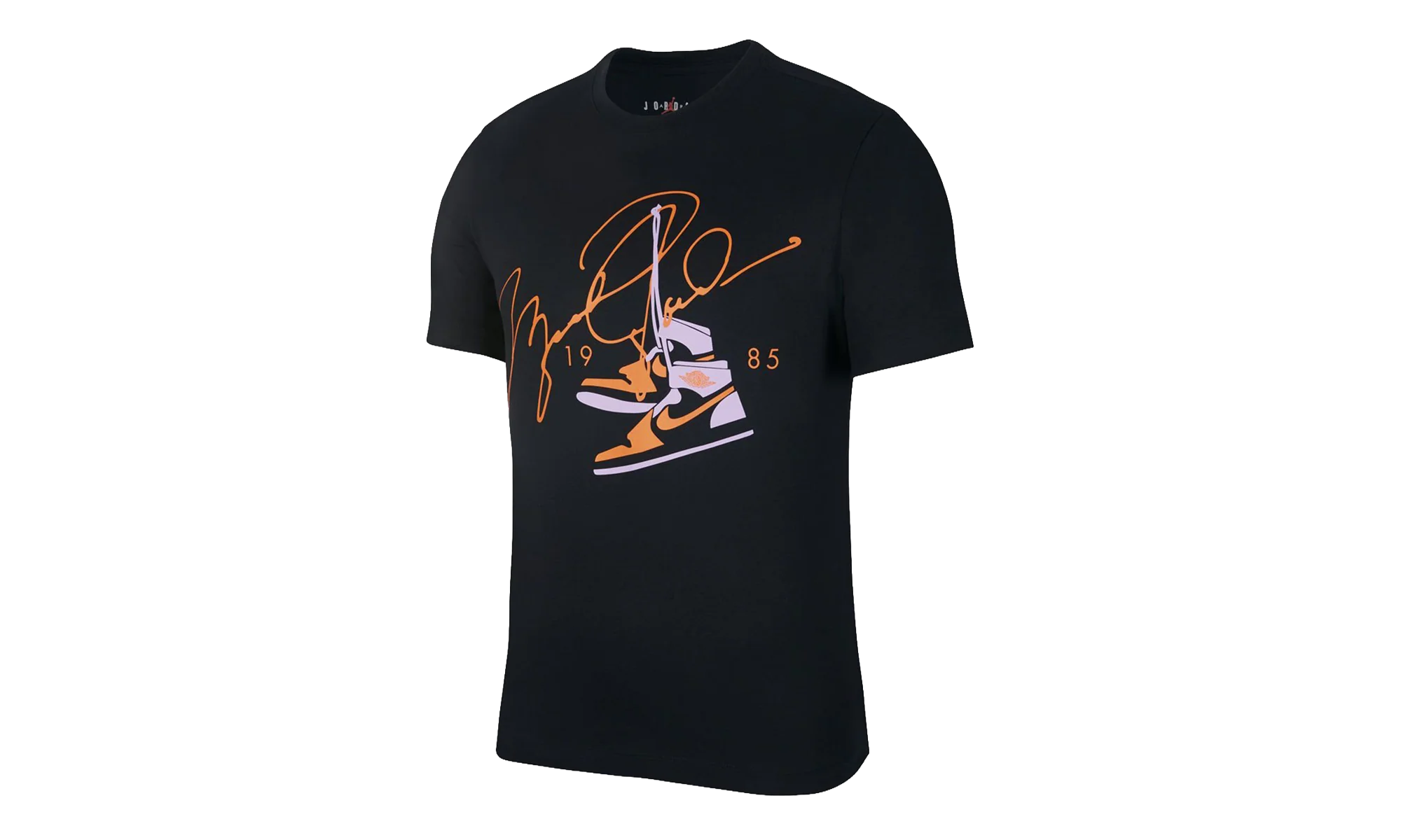 Air Jordan AJ85 Signature Short Sleeve Tee "Black / Red" BQ5538 010