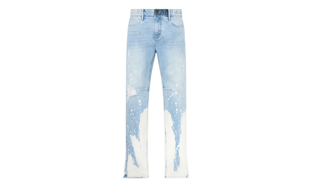 Denis Light Wash Splatter Jeans "Light Blue" MU24D678 B1104WTPSP