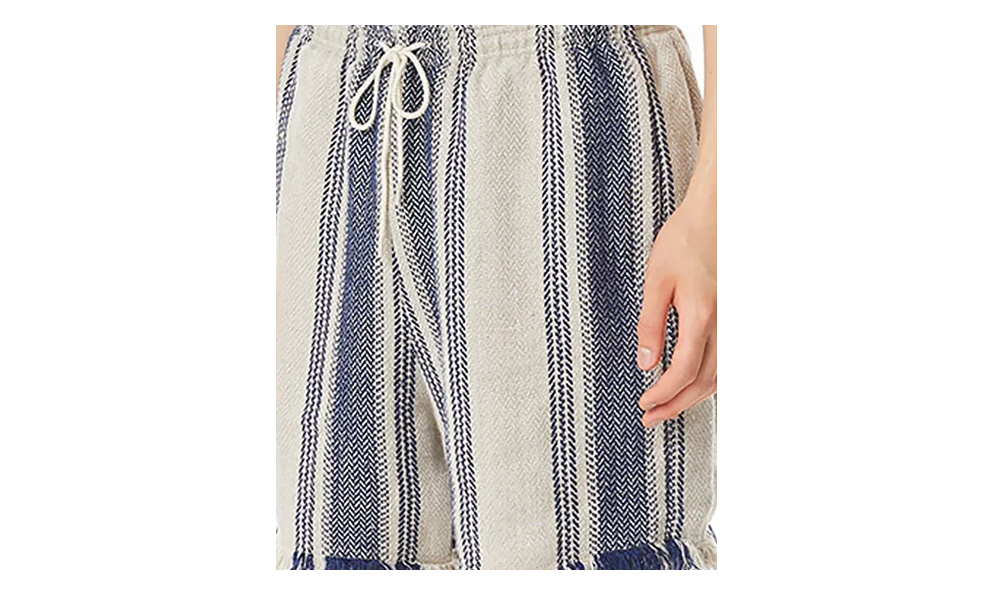 Stripe Linen Training Pants "Indigo" 963563