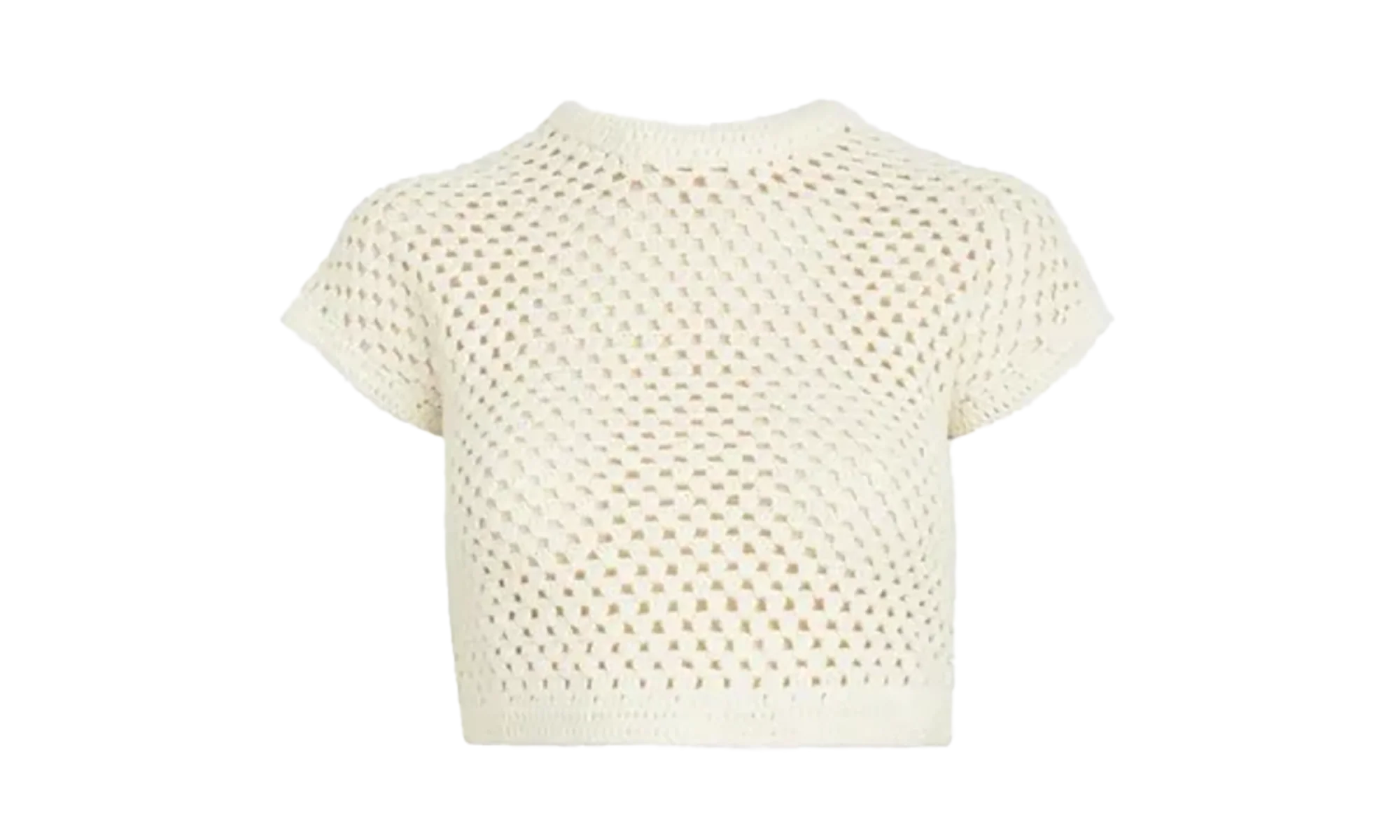 Rhea Knit Cropped Tee WMNS "Cream" KHW030308 112