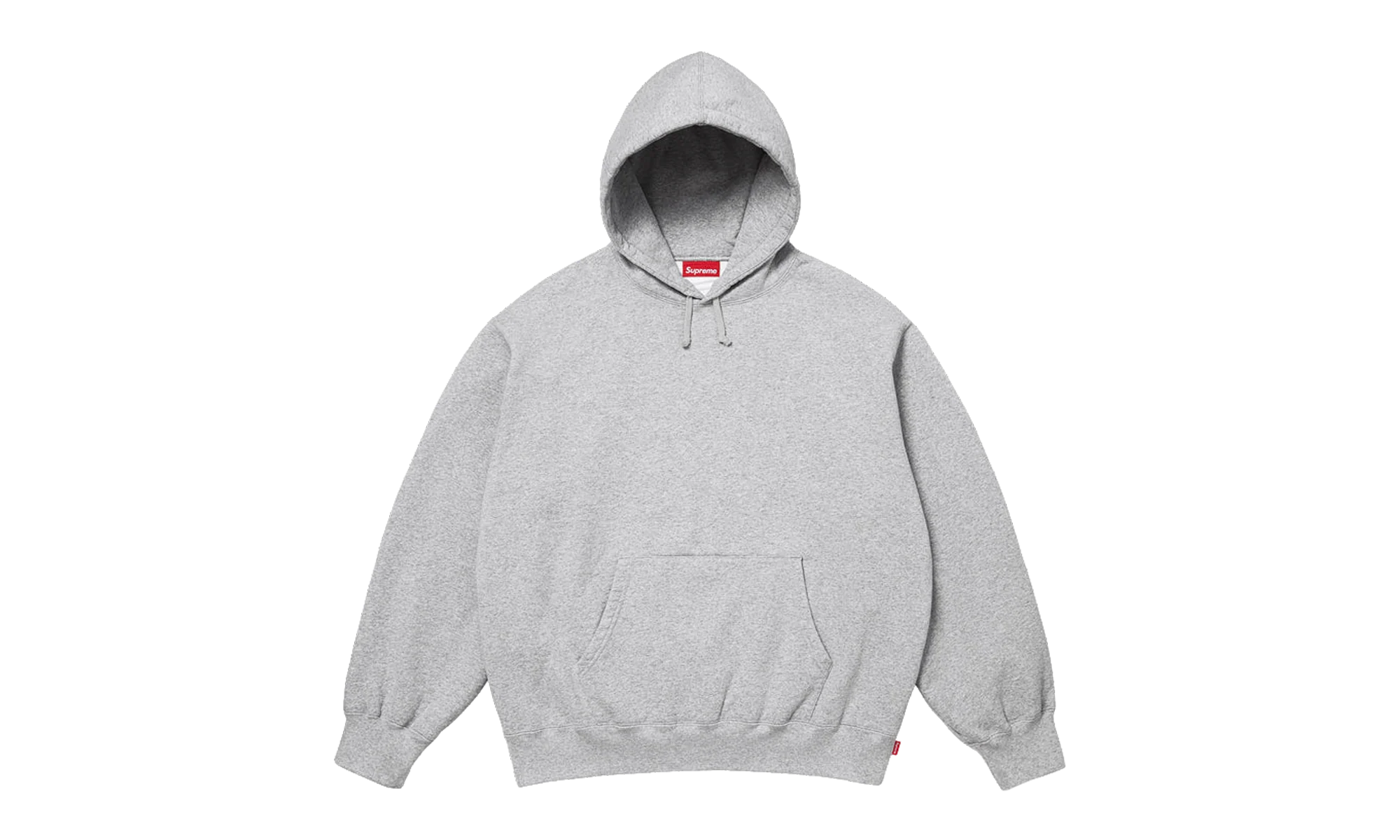 Satin Appliqué Hooded Sweatshirt "SS26 - Grey" SU27498