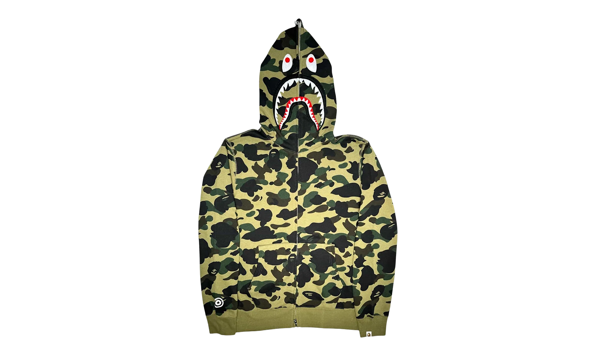 ABC Camo Shark Full Zip Up Hoodie "Green" 001ZPI201004M