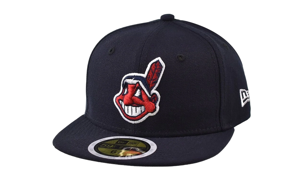 59FIFTY Cleveland Indians Chief Wahoo Fitted Hat "Navy" 70360246