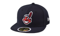 59FIFTY Cleveland Indians Chief Wahoo Fitted Hat "Navy" 70360246