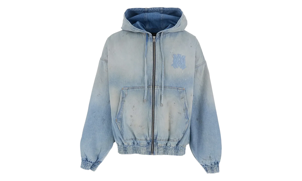 MA Denim Zip Hoodie "Perfect Antique Indigo" AMOUJA1037 543