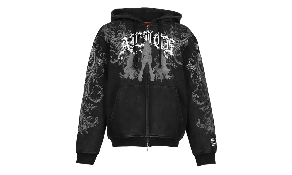 Alice Hollywood Graphic Zip Hoodie "Black" MAH25FL001
