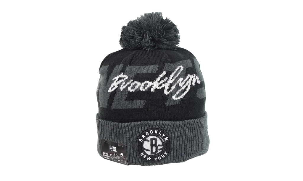 Brooklyn Nets Cuffed Knit Pom Beanie "Black / Grey" 60267468