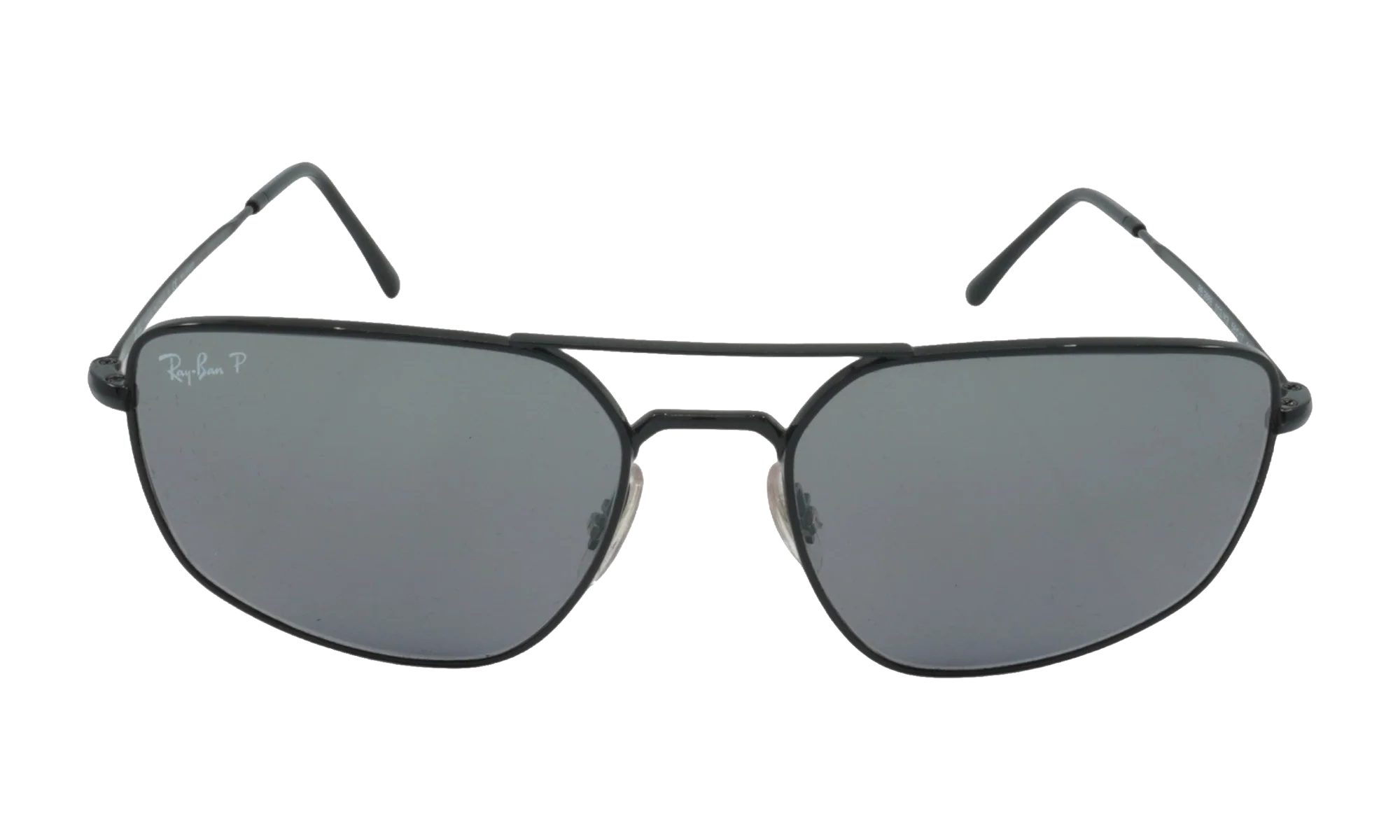 SQUARE POLARIZED SUNGLASSES "POLISHED BLACK" RB3666-002-K3_56