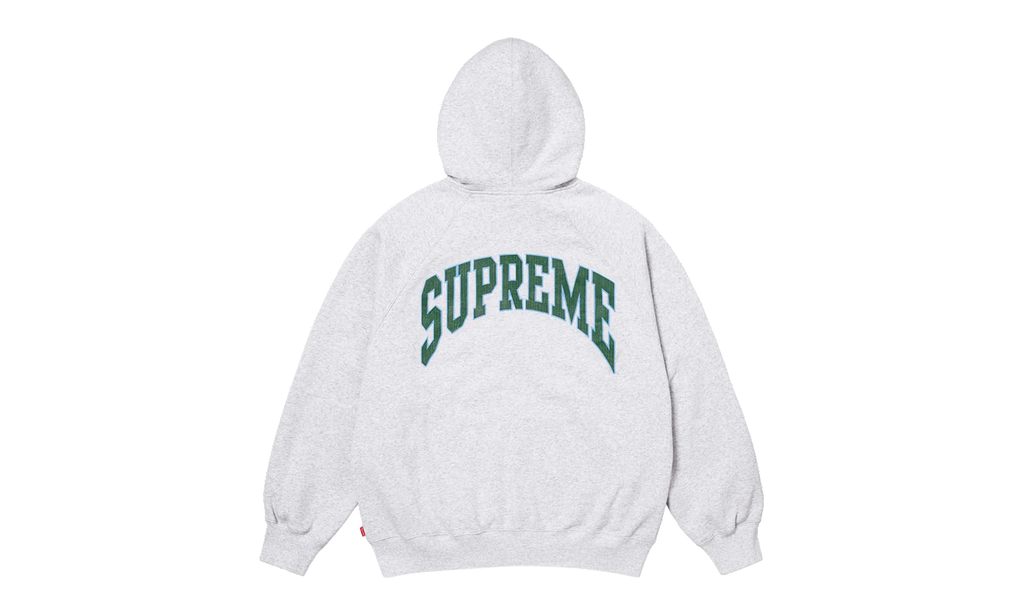 Cracked Raglan Zip Up Hooded Sweatshirt "SS26 - Grey" SU27506