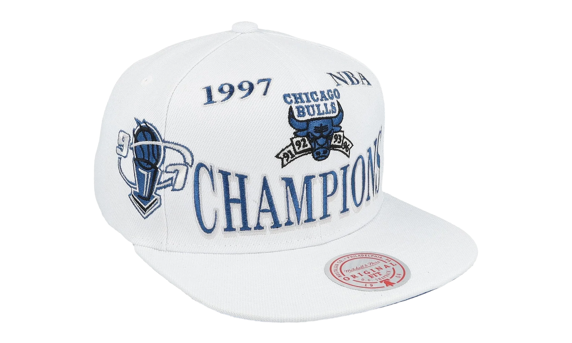 NBA Hardwood Classics 97 Champ Flipside Snapback Cap "Chicago Bulls - White" HS8712 CBUWHIT