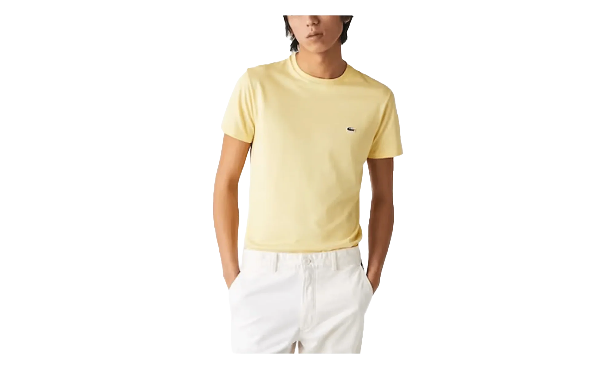 Crew Neck Pima Cotton Jersey T-shirt "Yellow" TH6709 6XP