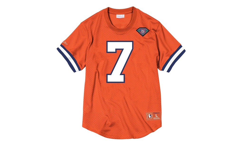 NFL Name & Number Mesh Crew Neck Shirt "Denver Broncos - Orange" NNMPMG18061 DBRORAN94JEL