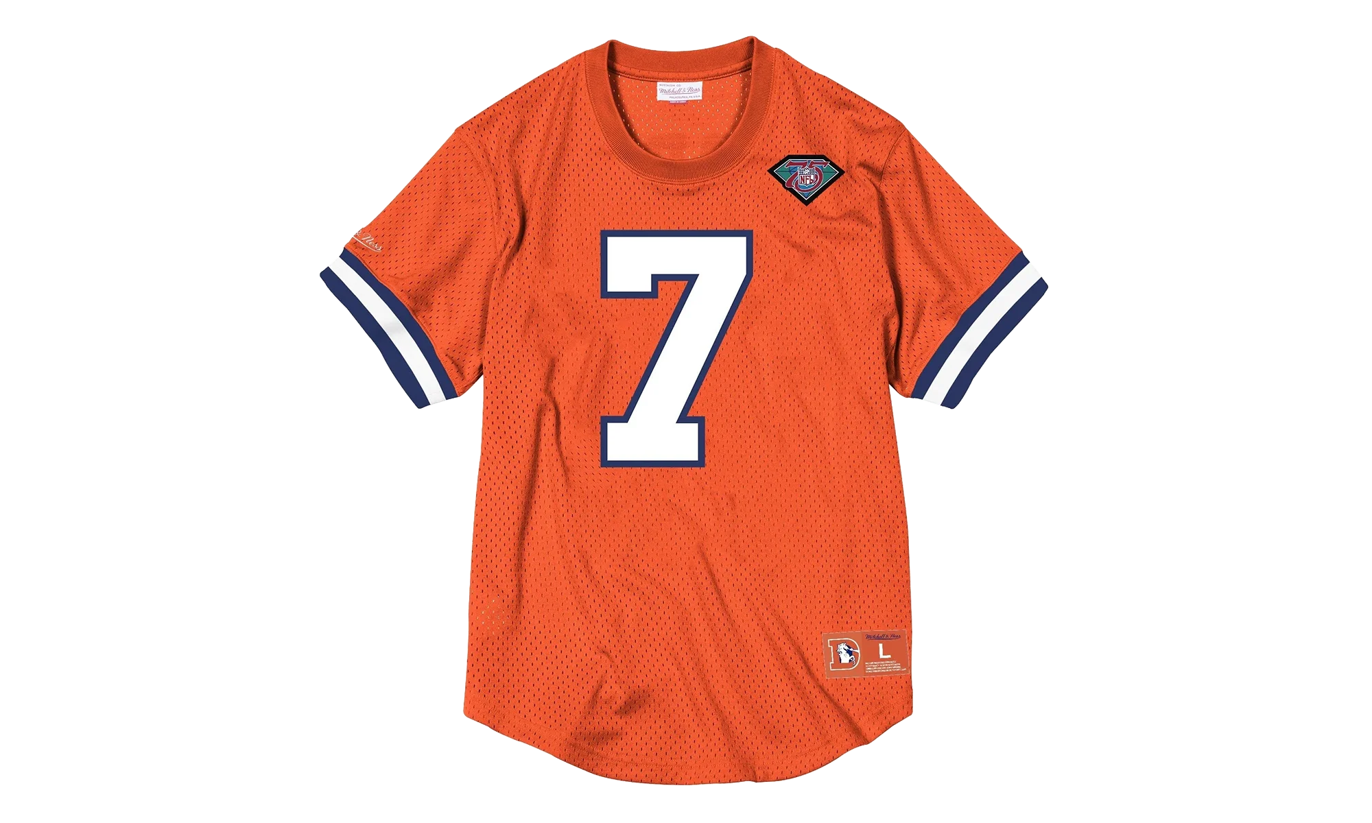 NFL Name & Number Mesh Crew Neck Shirt "Denver Broncos - Orange" NNMPMG18061 DBRORAN94JEL