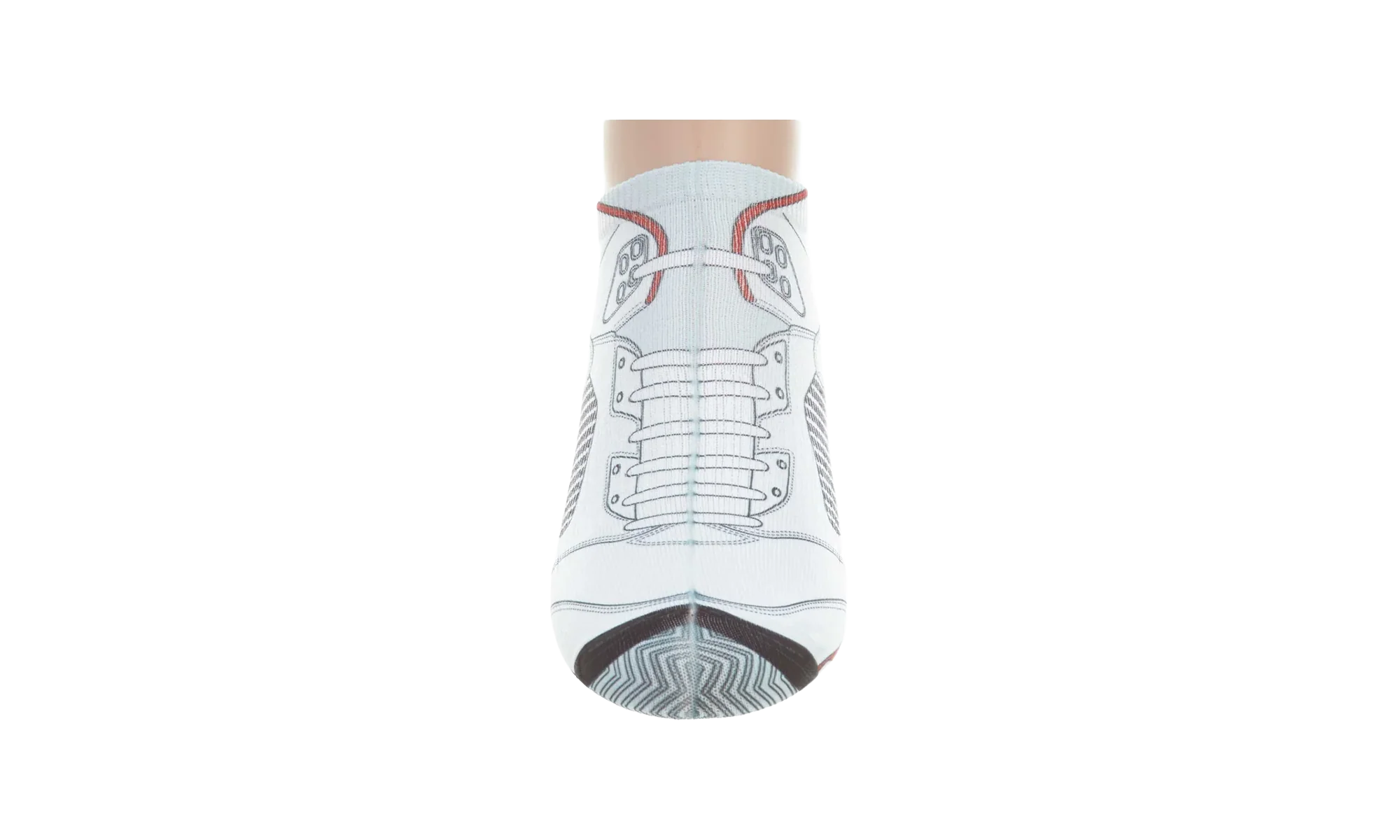 Jordan 5 Retro Bootie Low Cut Ankle Socks "White" 519600 100