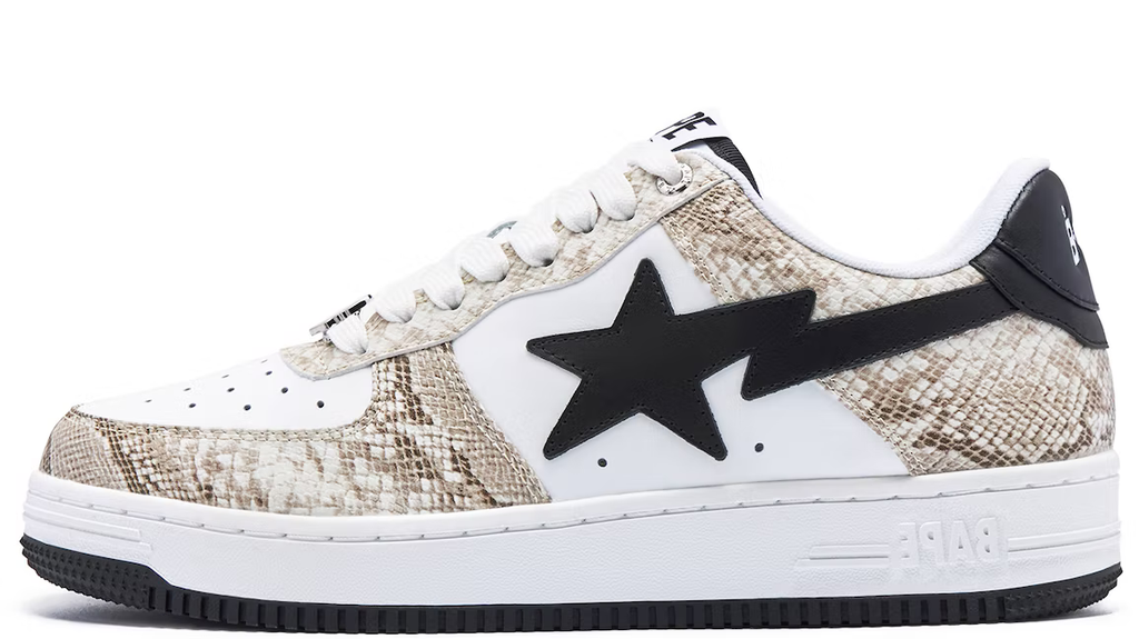 A Bathing Ape Sta Snake Skin Beige