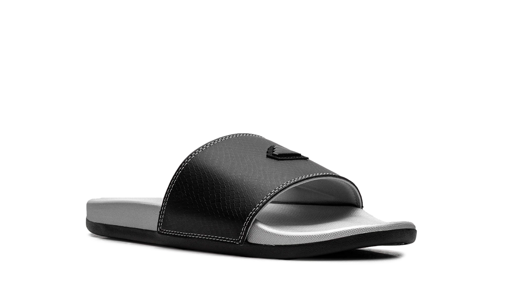 Adilette Comfort Slides "Core Black Silver Metallic" JQ2254