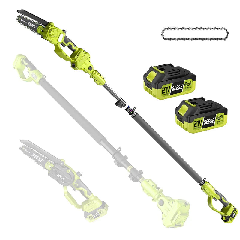 2-in-1 Cordless Pole Pruner & Mini Chainsaw – 15ft Reach