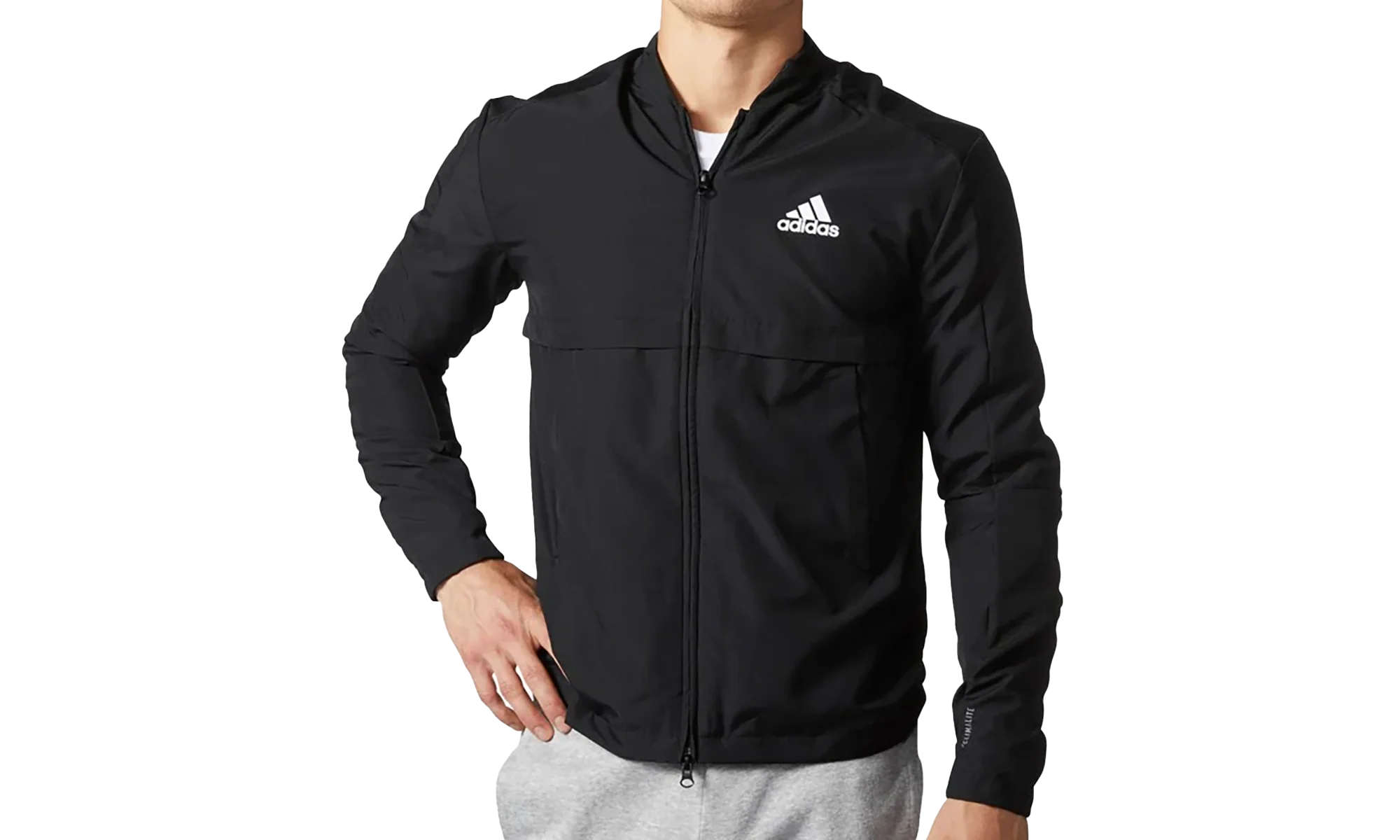 Ripstop Bomber Full Zip Jacket "Black / White" BR3401