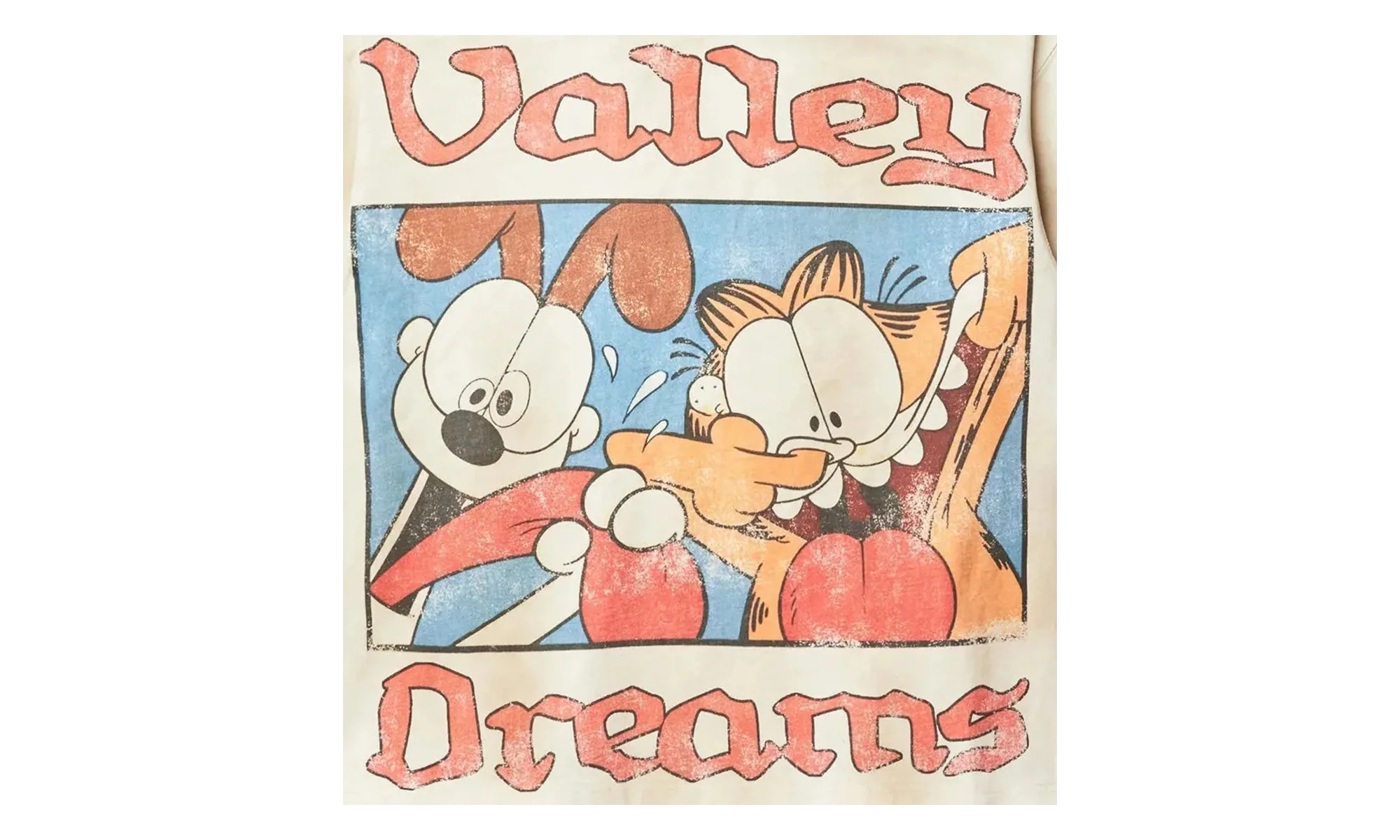 SUNDAY GARFIELD TEE "Cream" VAL147