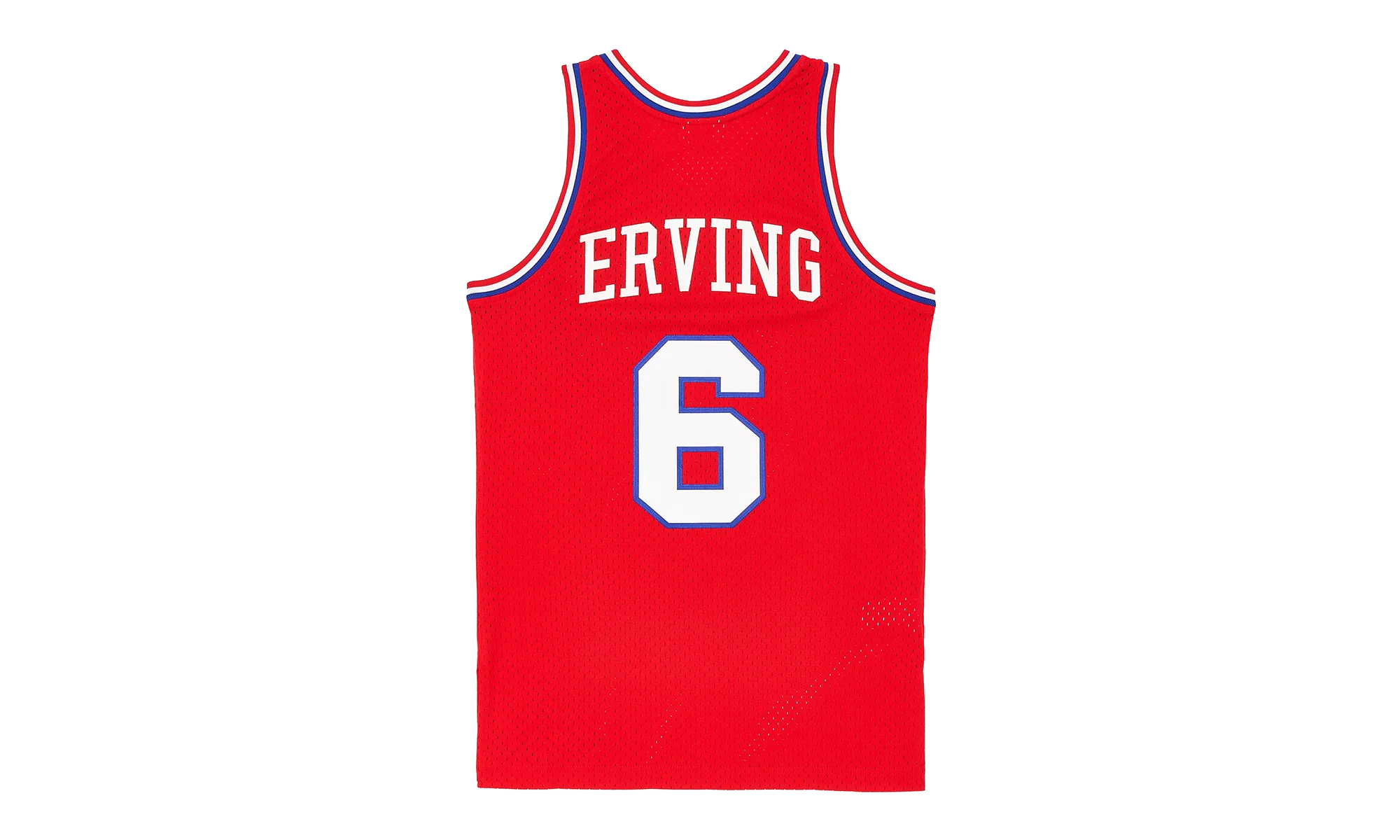 1982-83 Julius Erving Philidelphia 76ers Swingman Jersey "Red Multi" MN1982 83JEP76SJ