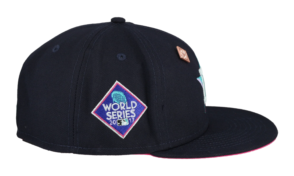 59FIFTY Houston Astros 2017 World Series Polar Lights Fitted Hat "Navy / Pink" 123451290476