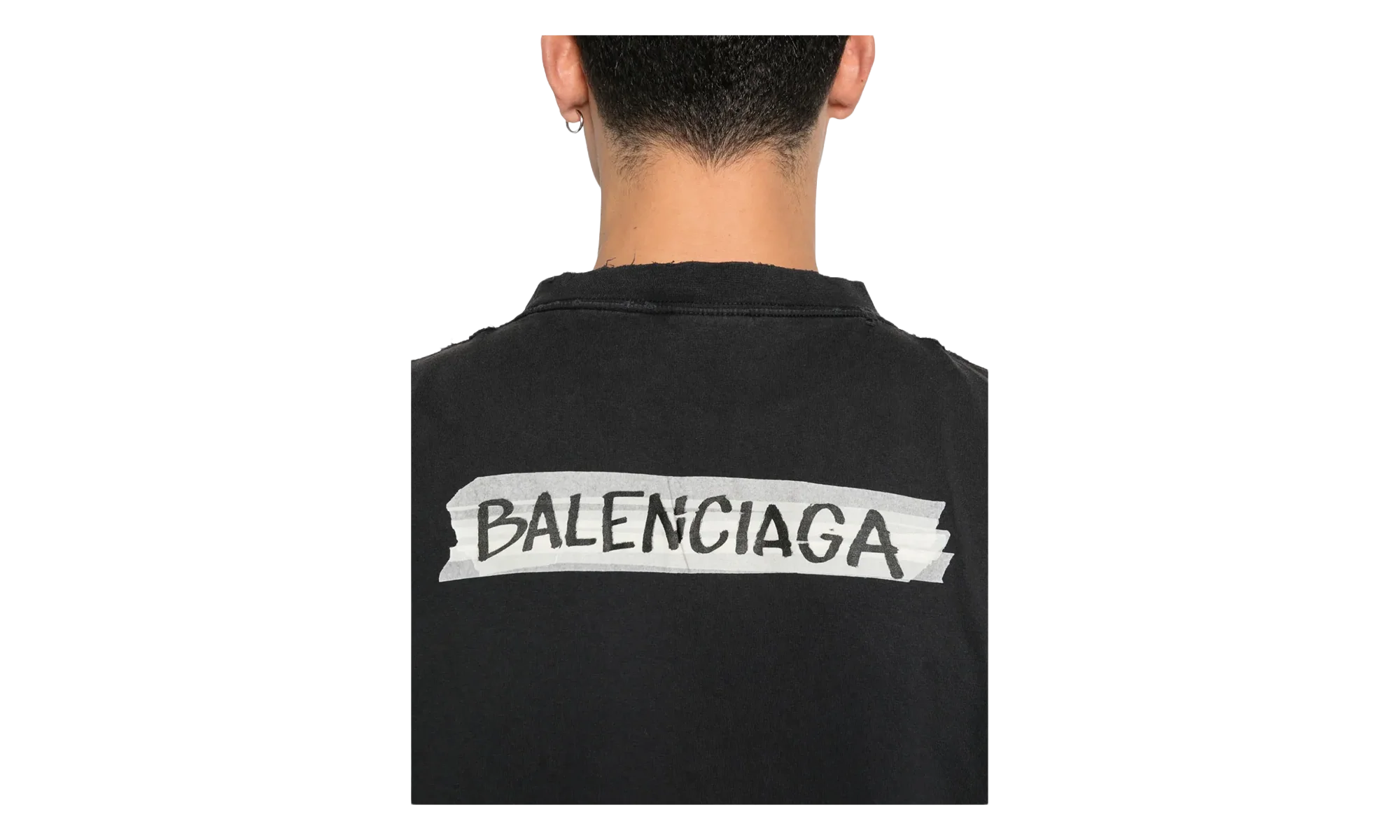 Masking Tape Medium Fit T-shirt "Faded Black" 764235 TTVL6 1041