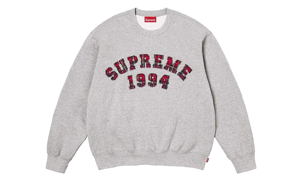 Plaid Arc Crewneck "SS26 - heather grey" SU27410