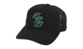 Gideon Script Logo Hat "Black / Green" MCCTW422 A1954BKGSL