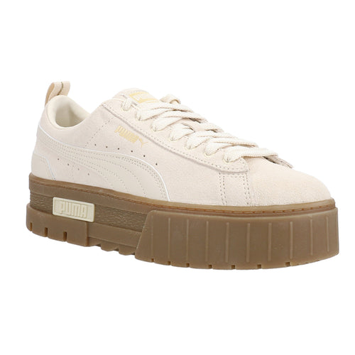 Mayze Brushed Tan Platform Sneakers