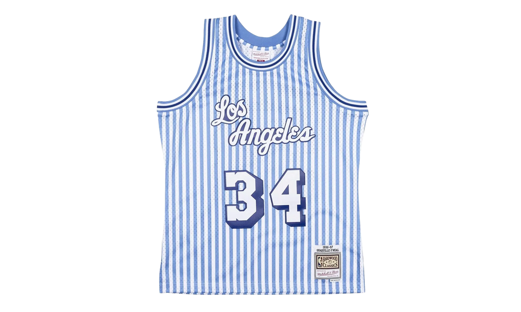 NBA Shaquille O’Neal Striped Swingman Jersey "1996 Los Angeles Lakers" SMJYBW19047 LALPTBL96SON