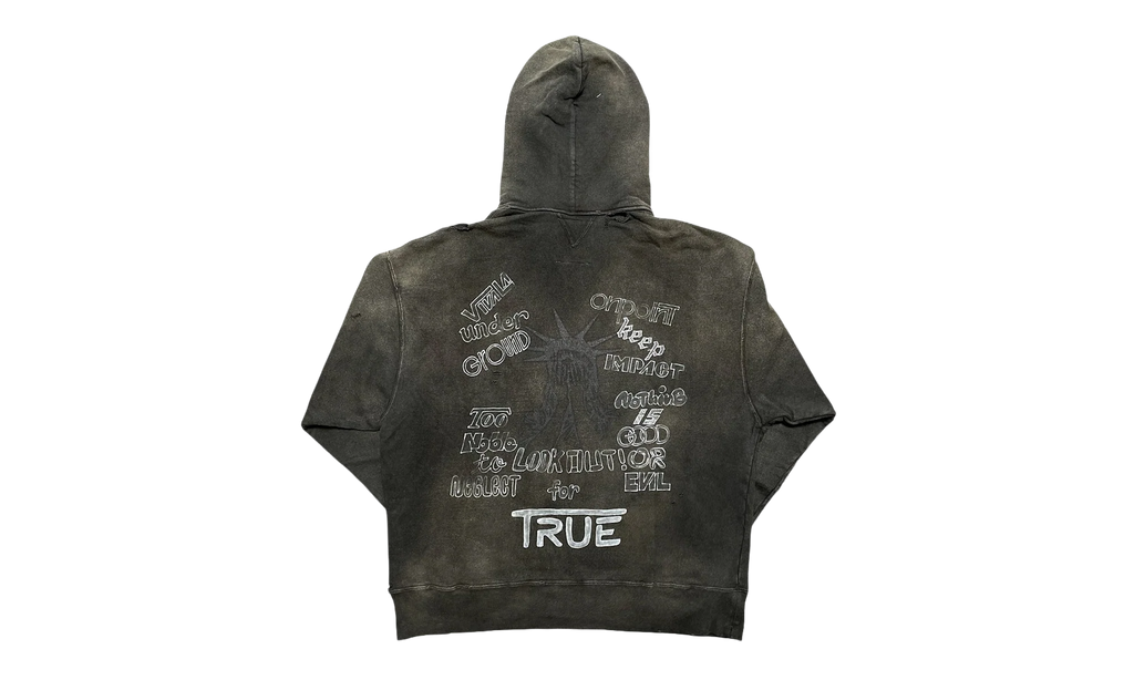 Distressed Hoodie "Black" A09HD551 BLAC