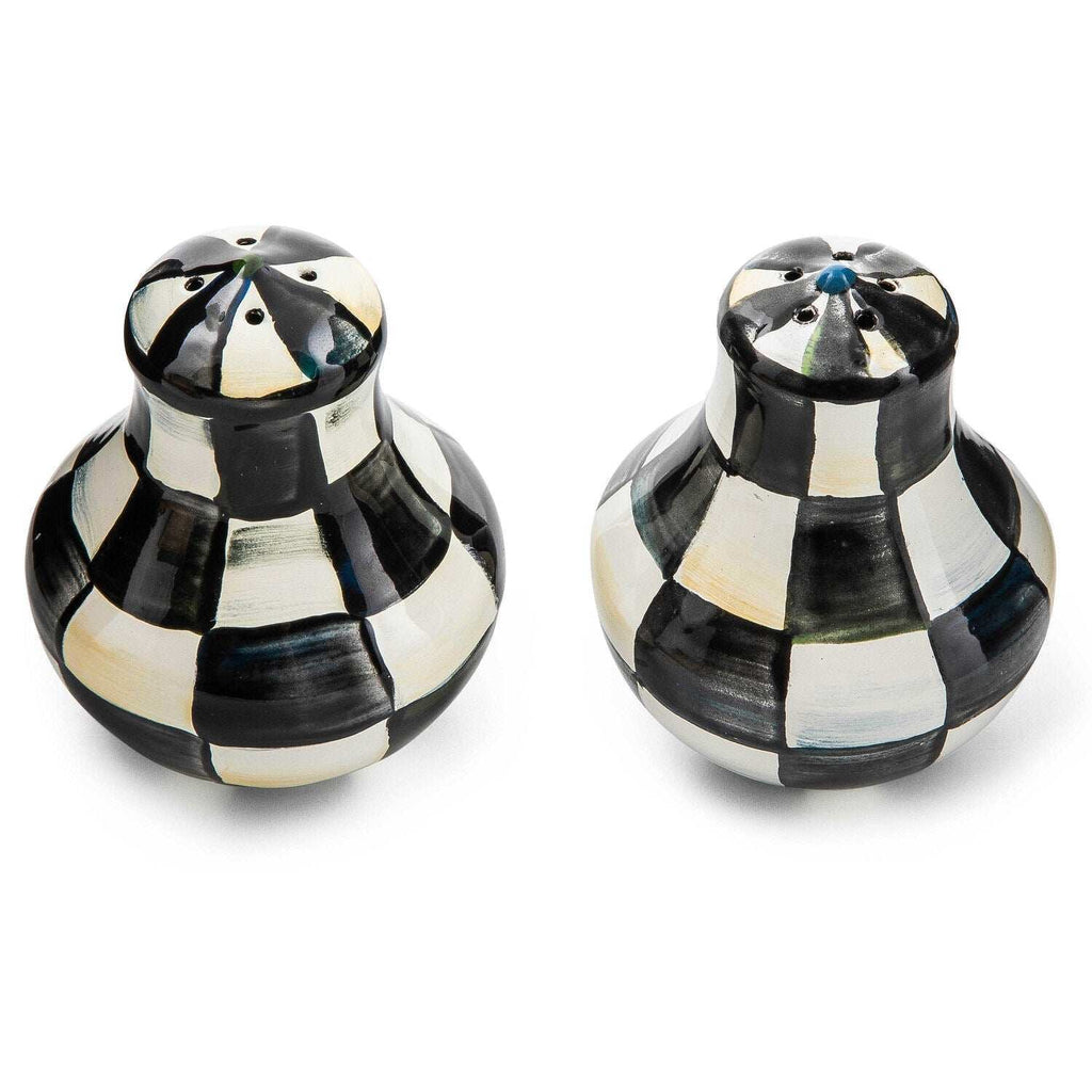 MacKenzie-Childs Courtly Check Enamel Salt & Pepper Shakers