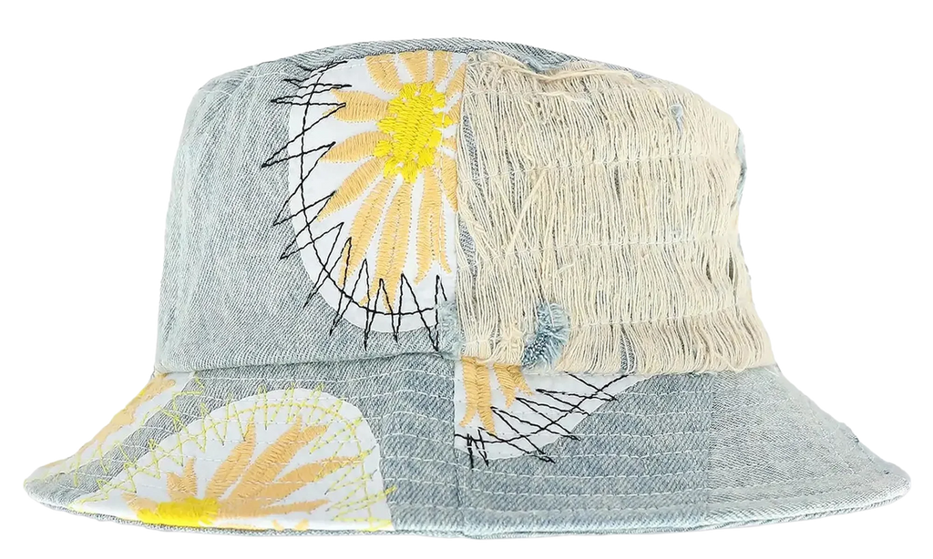 Blue Daisy Upcycled Bucket Hat "Blue" 2637 1SS220703DUBH SKY