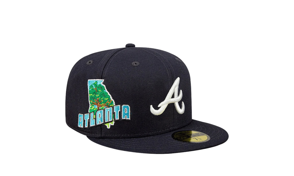 Atlanta Braves Stateview 59FIFTY Fitted Cap "Navy" 60296534