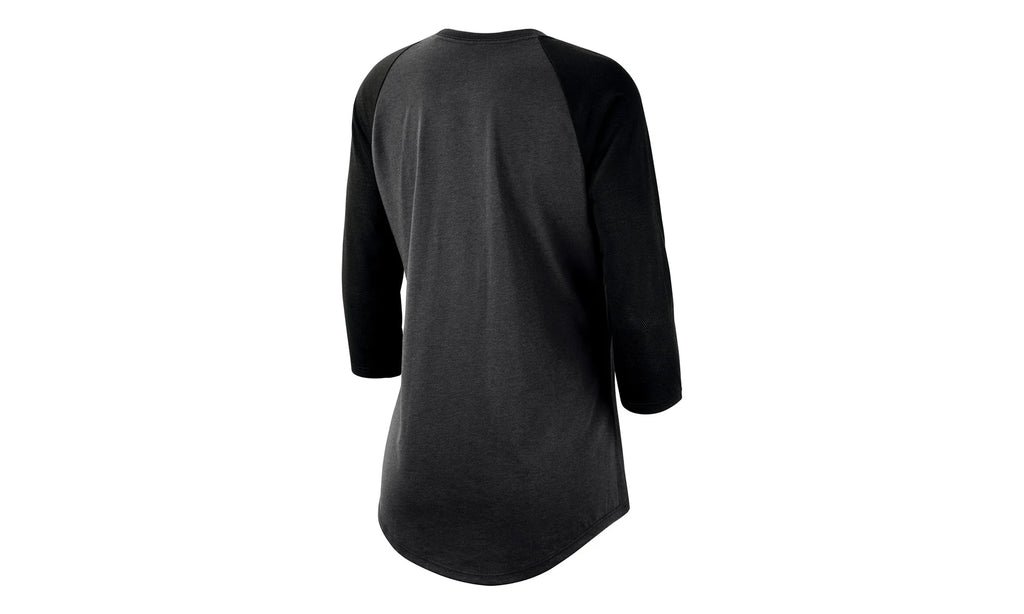 NBA GS Warriors Wordmark 3/4‑Sleeve Raglan WMNS "Charcoal Black" AQ6085 060