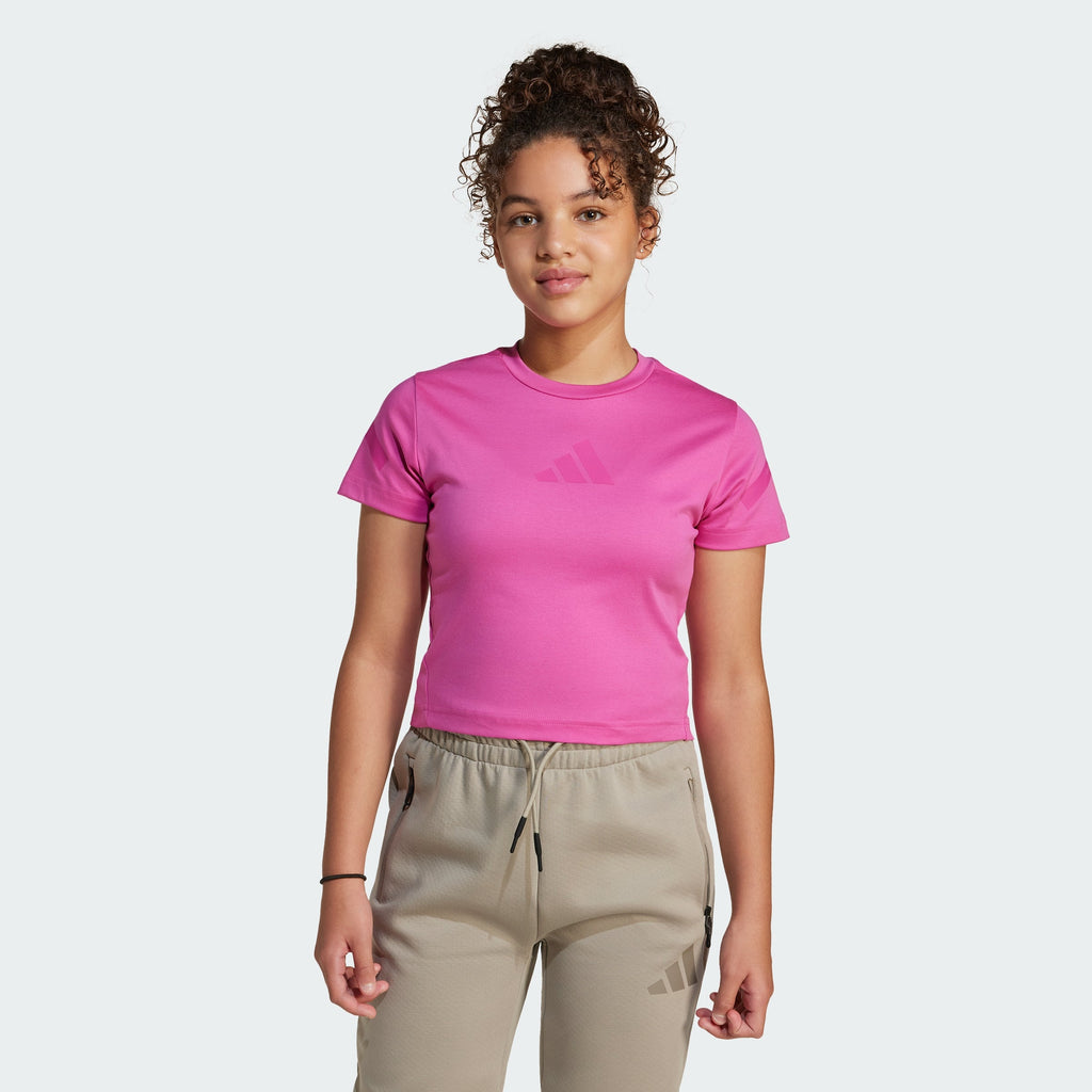 Kids' adidas adidas Z.N.E. Fitted Crop Tee Kids