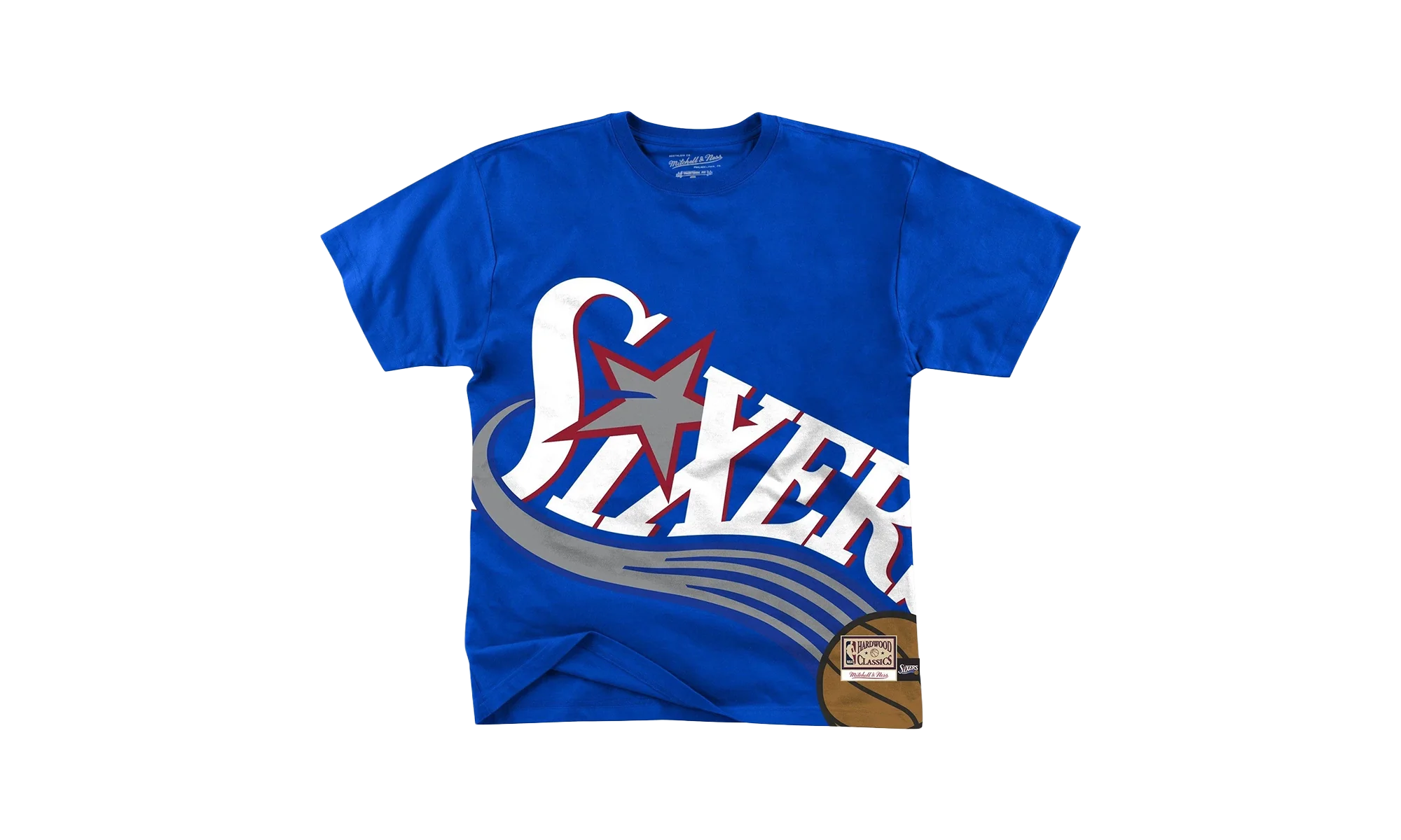 NBA Big Face Short Sleeve Tee "Philadelphia 76ers - Royal" SSTEBW19070 P76ROYA