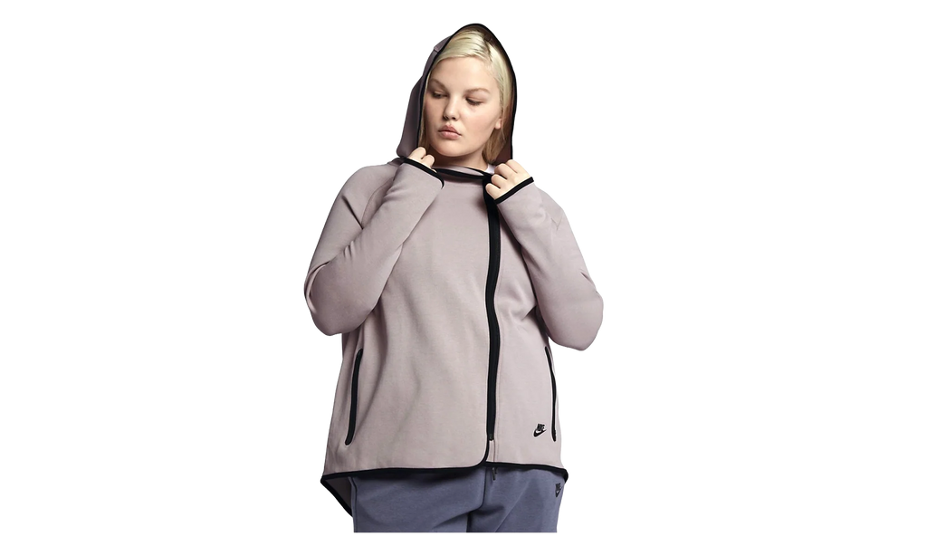 Tech Fleece Full Zip Cape Hoodie WMNS "Rose Pink / Black" AH3969 684