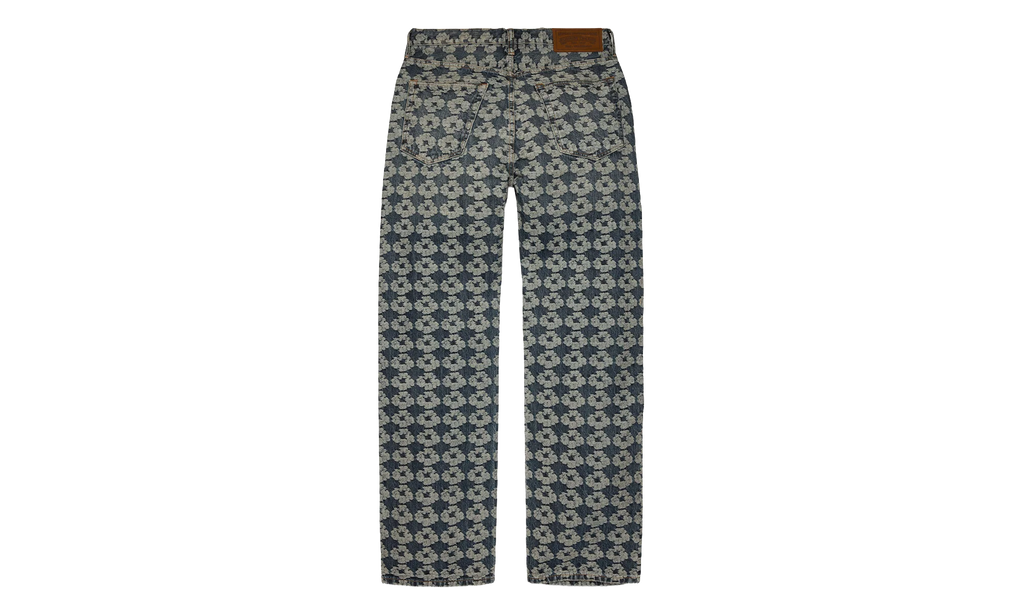 Baggy Jacquard Wreath Denim Pant "Blue" DT599